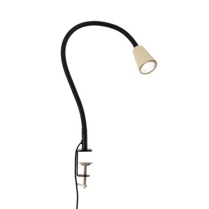 Savitljiva stolna lampa s kopčom DOTTY 1xGU10/10W/230V bež/crna