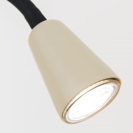Savitljiva stolna lampa s kopčom DOTTY 1xGU10/10W/230V bež/crna
