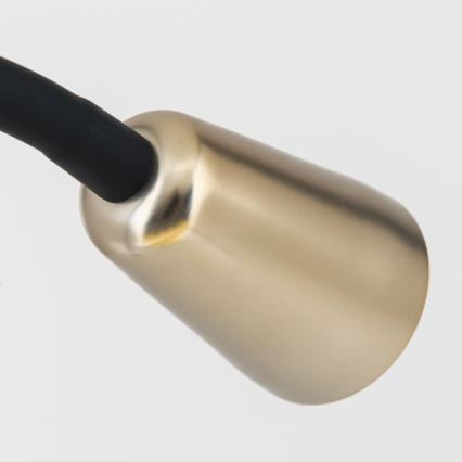 Fleksibilna stolna svjetiljka s kopčom DOTTY 1xGU10/10W/230V mesing/crna