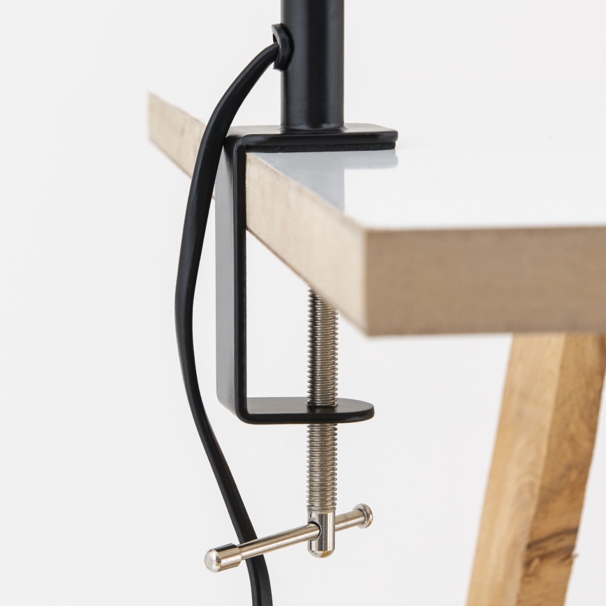 Fleksibilna stolna svjetiljka s kopčom DOTTY 1xGU10/10W/230V mesing/crna