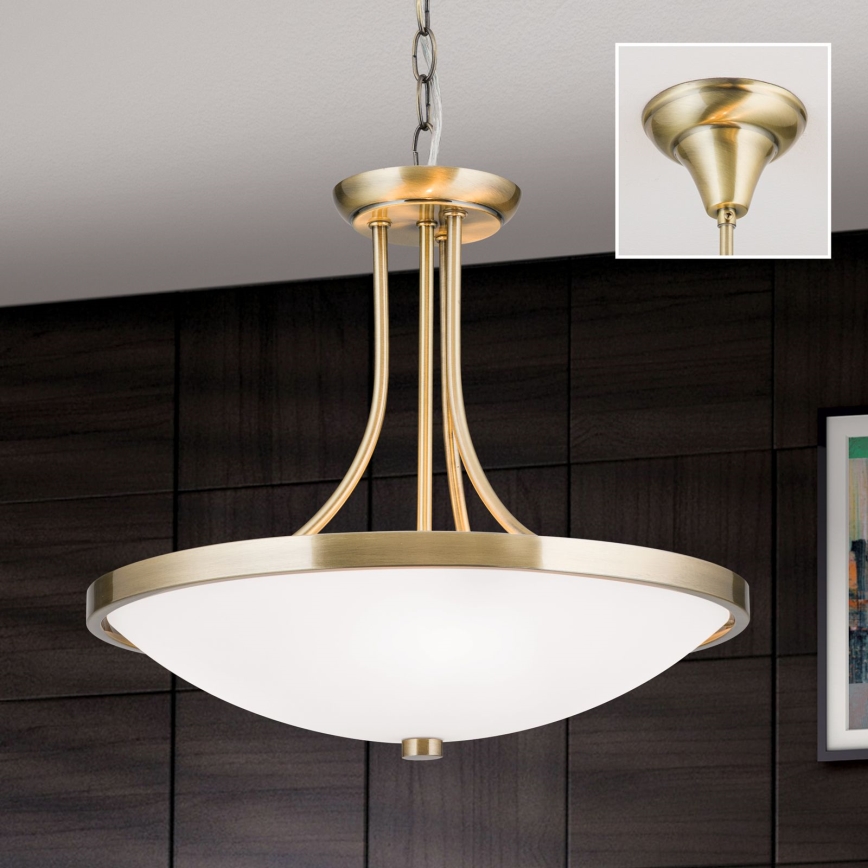 Luster na lancu AIDA 3xE27/60W/230V pr. 39,5 cm mesing