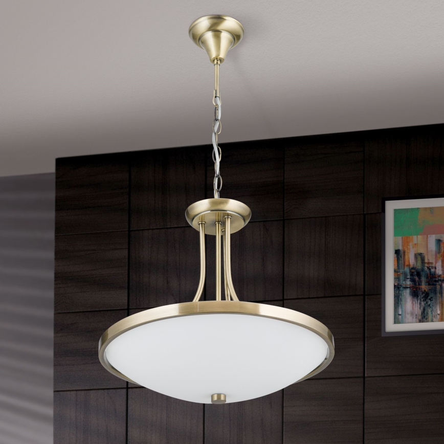 Luster na lancu AIDA 3xE27/60W/230V pr. 39,5 cm mesing
