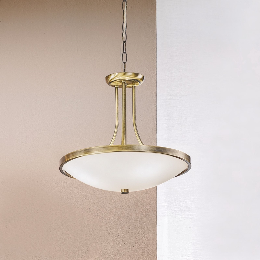 Luster na lancu AIDA 3xE27/60W/230V pr. 39,5 cm mesing