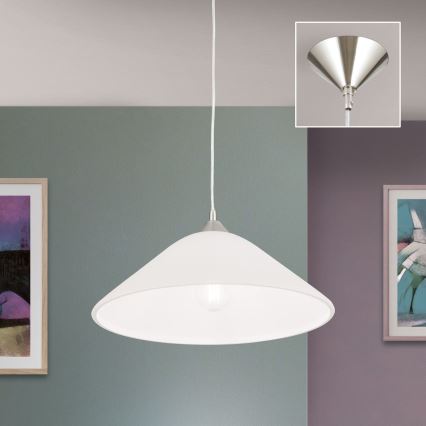 Luster na sajli GRADO 1xE27/60W/230V pr. 40 cm mat krom