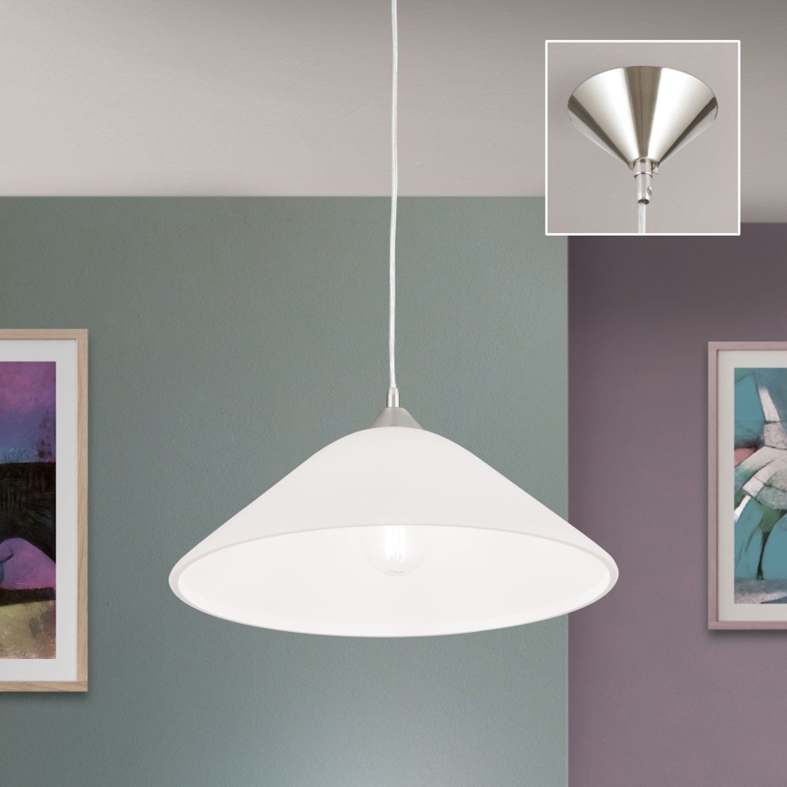 Luster na sajli GRADO 1xE27/60W/230V pr. 40 cm mat krom