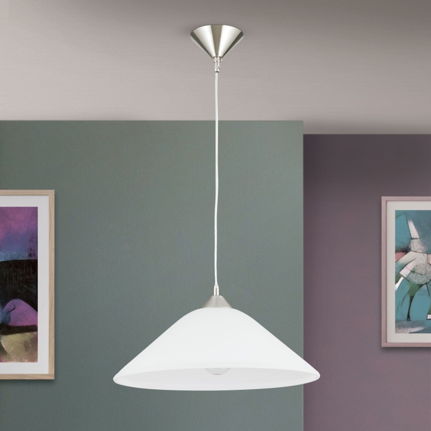 Luster na sajli GRADO 1xE27/60W/230V pr. 40 cm mat krom