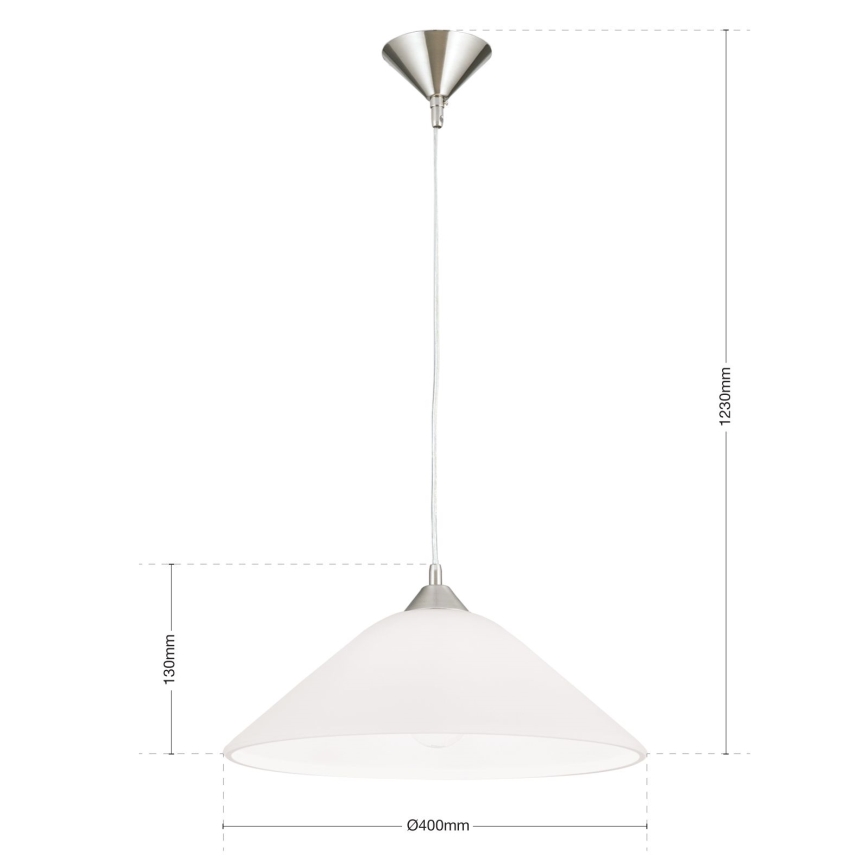 Luster na sajli GRADO 1xE27/60W/230V pr. 40 cm mat krom