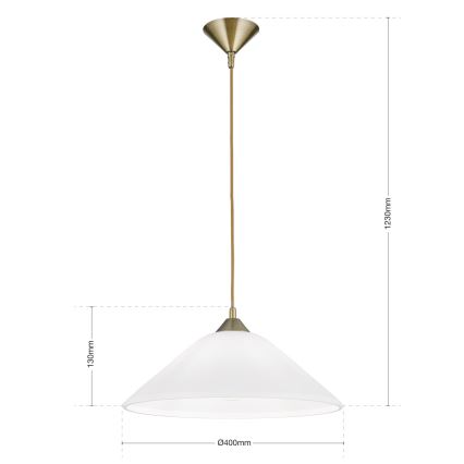 Luster na sajli GRADO 1xE27/60W/230V pr. 40 cm mesing