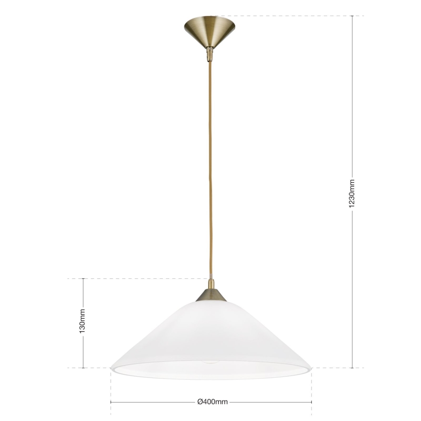 Luster na sajli GRADO 1xE27/60W/230V pr. 40 cm mesing