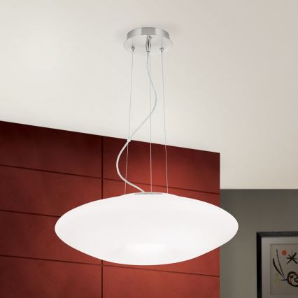 Luster na sajli BLANC 2xE27/60W/230V pr. 49 cm mat krom