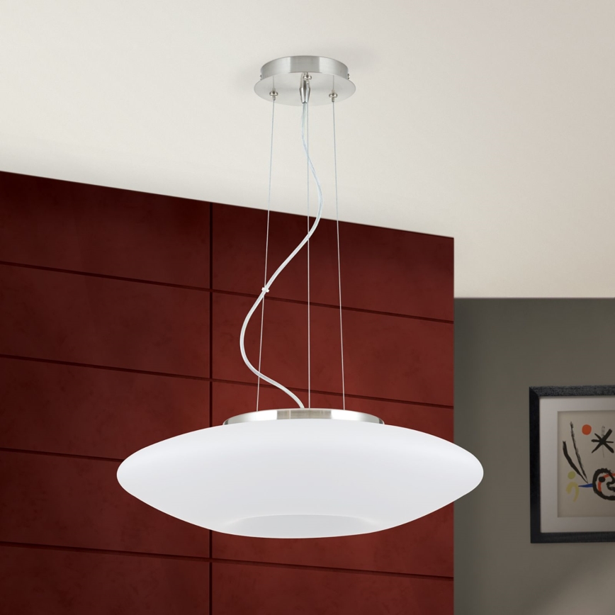 Luster na sajli BLANC 2xE27/60W/230V pr. 49 cm mat krom