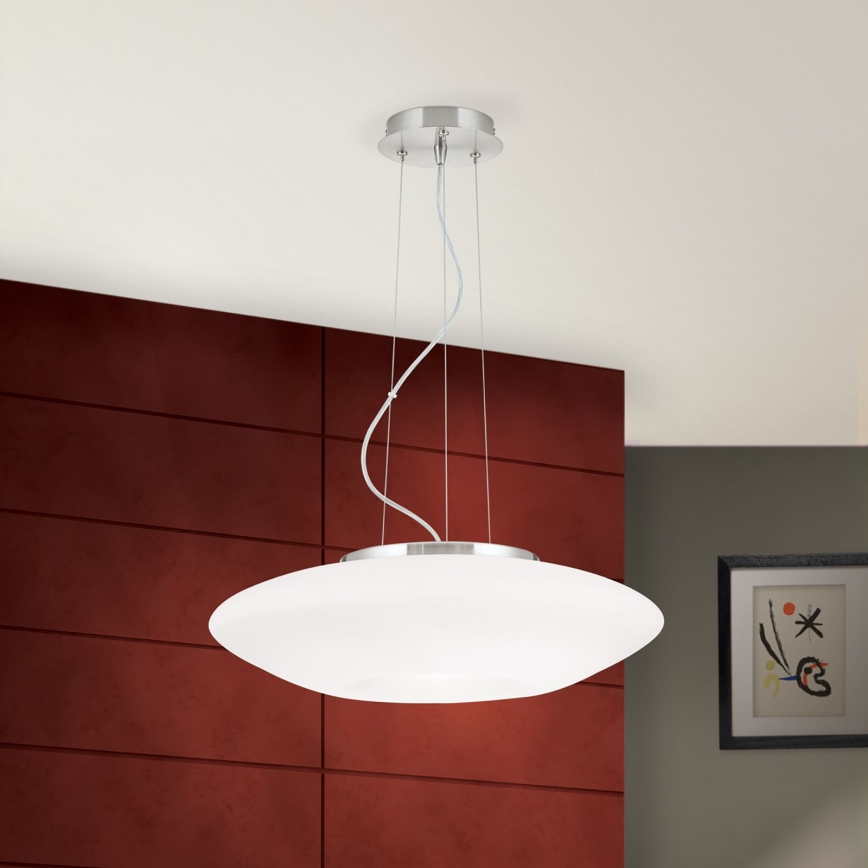 Luster na sajli BLANC 2xE27/60W/230V pr. 49 cm mat krom