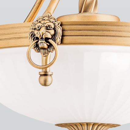 Luster na lancu ROCCA 3xE27/60W/230V pr. 32 cm bronca/bijela