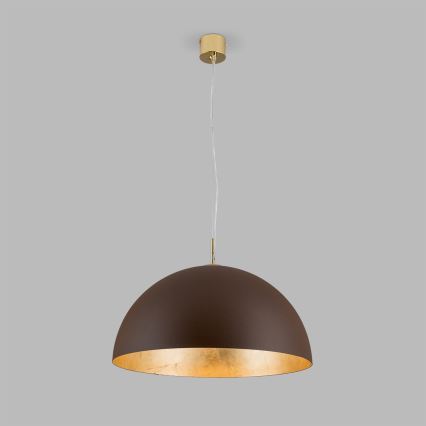 Luster na sajli ELIANO 1xE27/60W/230V pr. 50 cm smeđa/zlatna