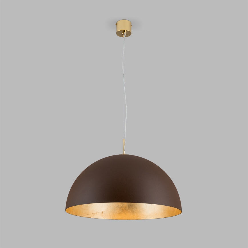 Luster na sajli ELIANO 1xE27/60W/230V pr. 50 cm smeđa/zlatna