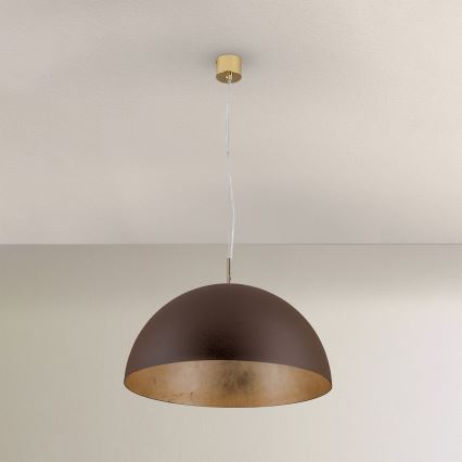 Luster na sajli ELIANO 1xE27/60W/230V pr. 50 cm smeđa/zlatna