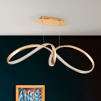 LED prigušivački luster na užetu CIRCUS LED/36W/230V zlatna