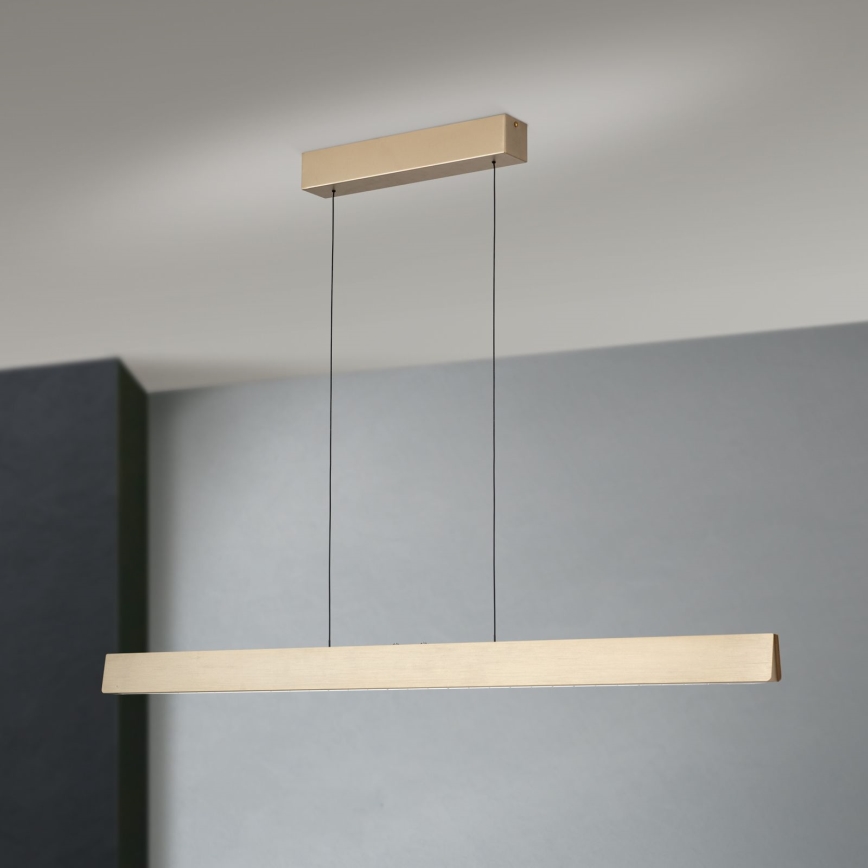 LED Prigušivi luster na sajli TARA LED/44W/230V 2700/3800/4500/5700K zlatna