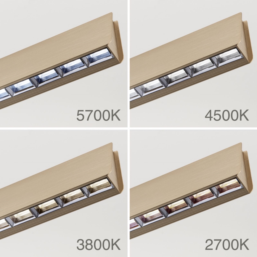 LED Prigušivi luster na sajli TARA LED/44W/230V 2700/3800/4500/5700K zlatna