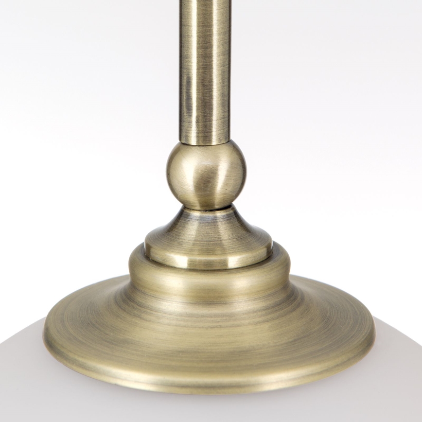 Luster na sajli OLD LAMP 1xE27/40W/230V bijela/mesing