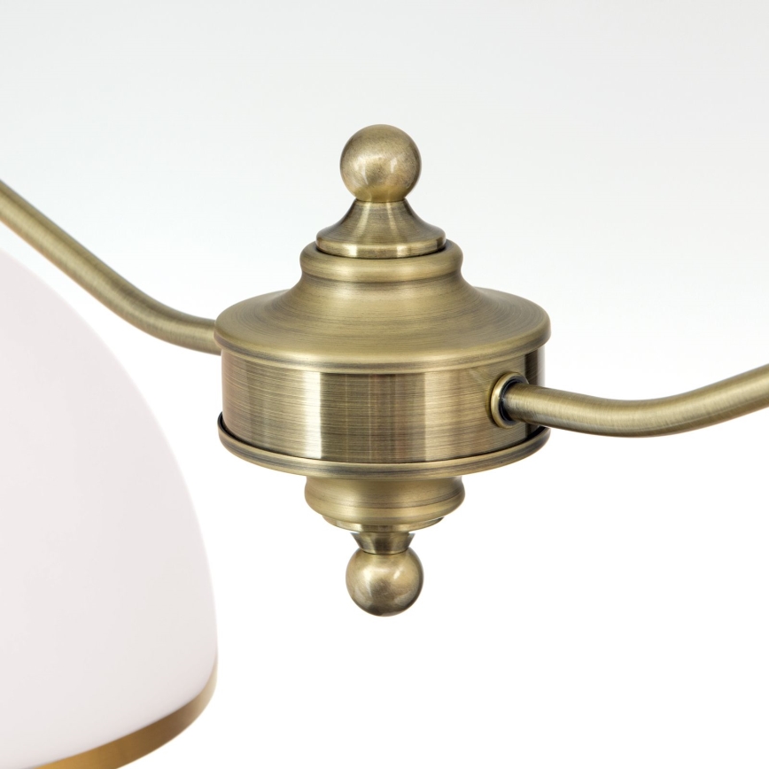 Luster na lancu OLD LAMP 2xE27/40W/230V bijela/mesing