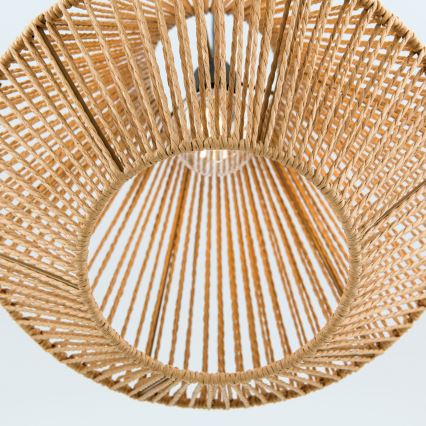 Luster na sajli JUNGLE 1xE27/40W/230V pr. 31 cm konoplja