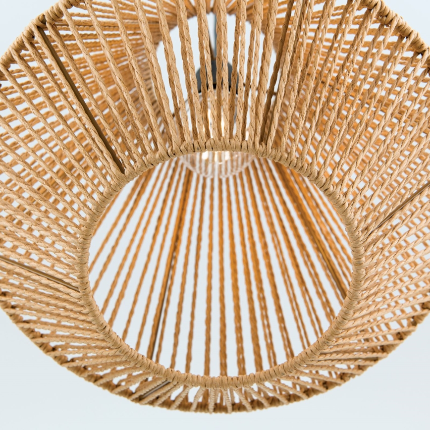 Luster na sajli JUNGLE 1xE27/40W/230V pr. 31 cm konoplja