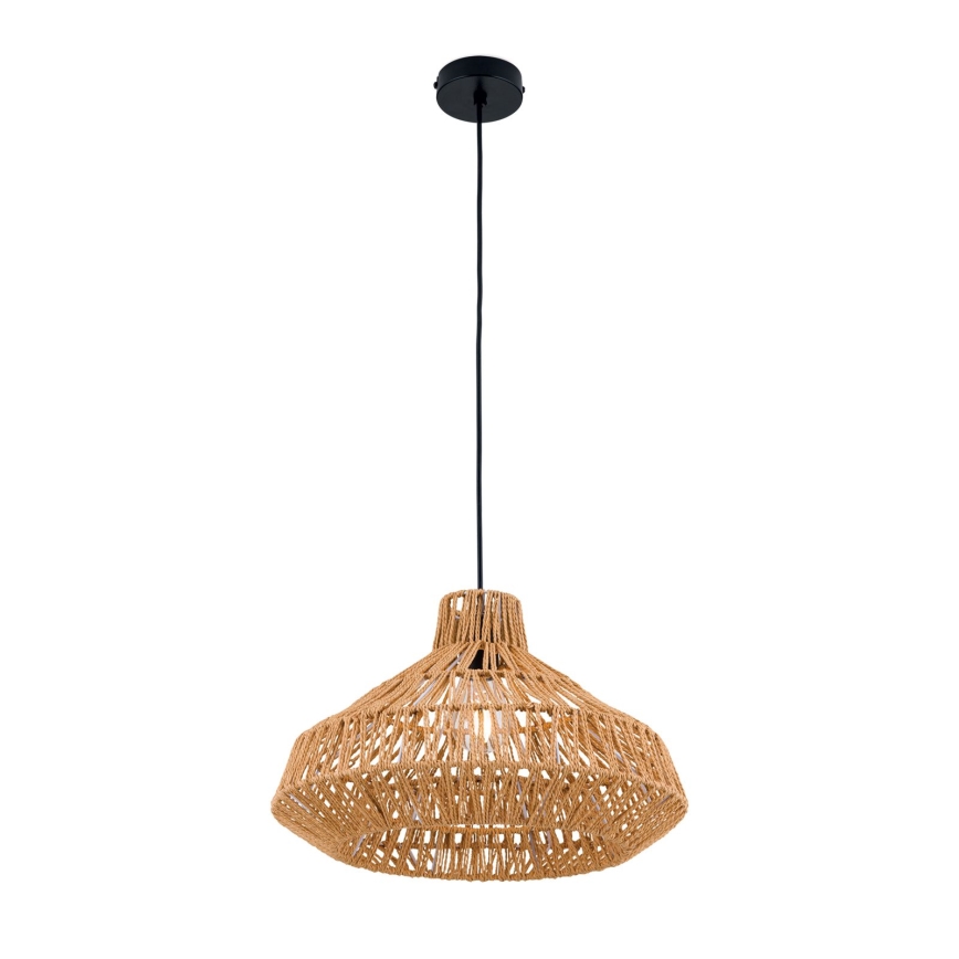 Luster na sajli BASKET 1xE27/40W/230V pr. 40 cm konoplja