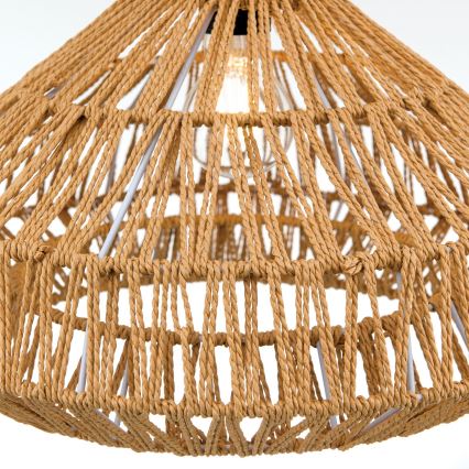 Luster na sajli BASKET 1xE27/40W/230V pr. 40 cm konoplja