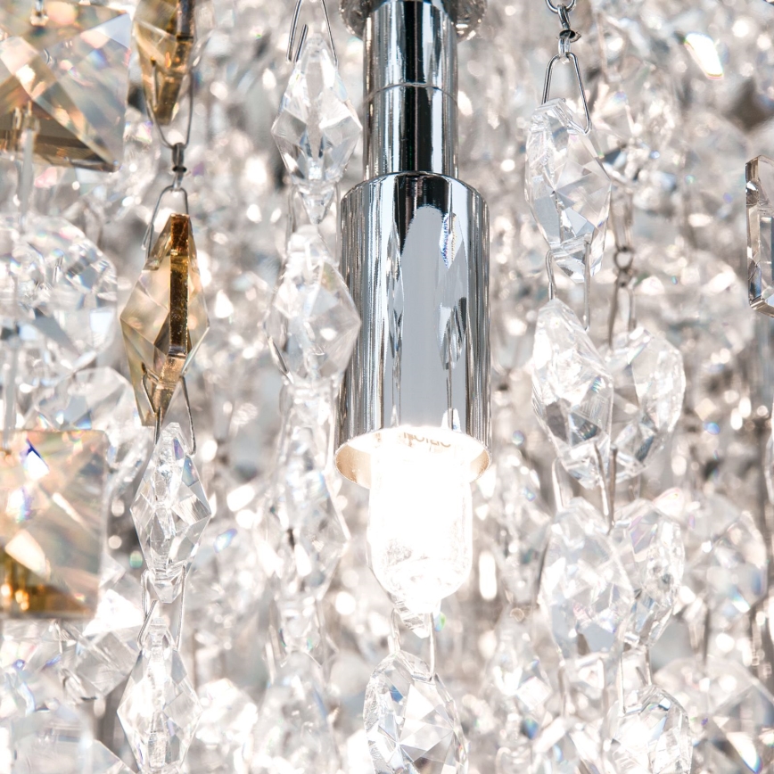 Kristalna stropna svjetiljka CRYSTALRIVER 21xG9/40W/230V sjajni krom