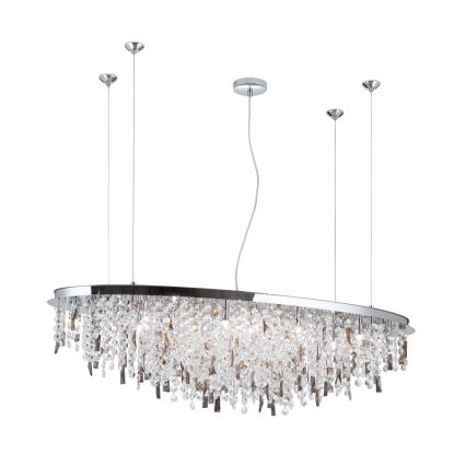 Kristalni luster na sajli CRYSTALRIVER 21xG9/40W/230V sjajni krom
