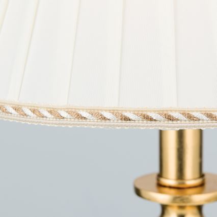 Stolna lampa FONSA 1xE27/60W/230V 61 cm bijela/zlatna