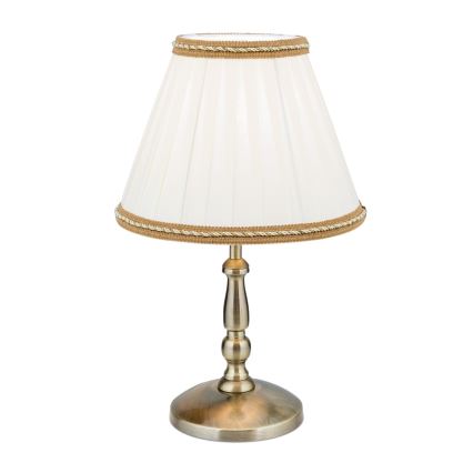 Stolna lampa TONIA 1xE27/60W/230V pr. 25 cm bijela/bronca