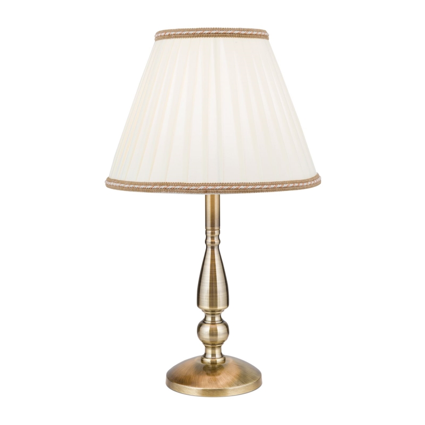 Stolna lampa TONIA 1xE27/60W/230V pr. 30 cm bijela/bronca