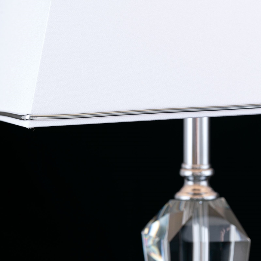 Kristalna stolna lampa VERONIQUE 1xE27/60W/230V bijela/krom