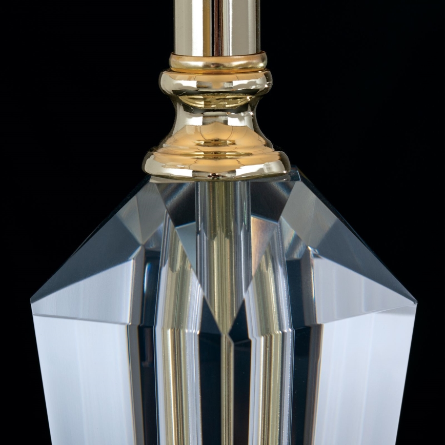 Kristalna stolna lampa VERONIQUE 1xE27/60W/230V krem/zlatna