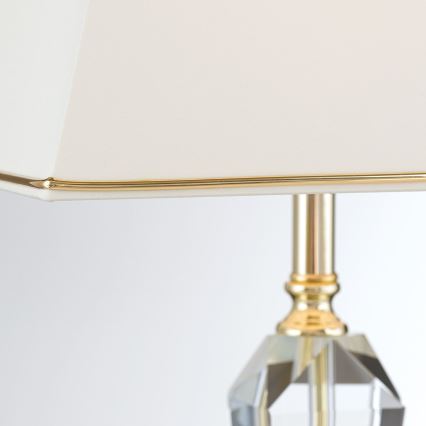 Kristalna stolna lampa VERONIQUE 1xE27/60W/230V krem/zlatna