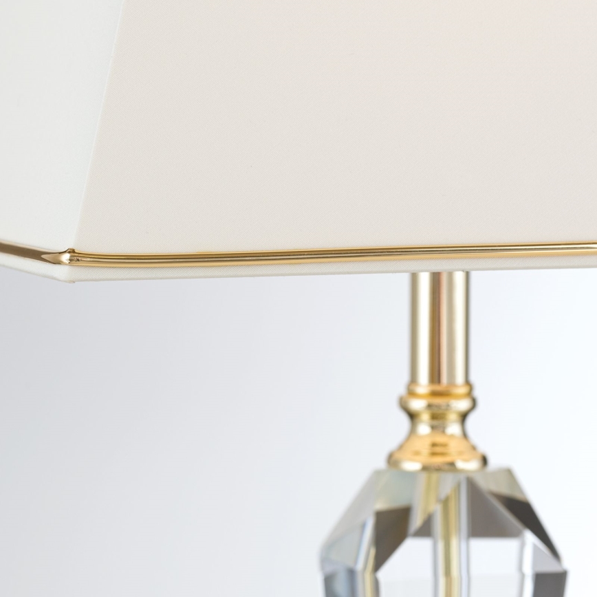Kristalna stolna lampa VERONIQUE 1xE27/60W/230V krem/zlatna