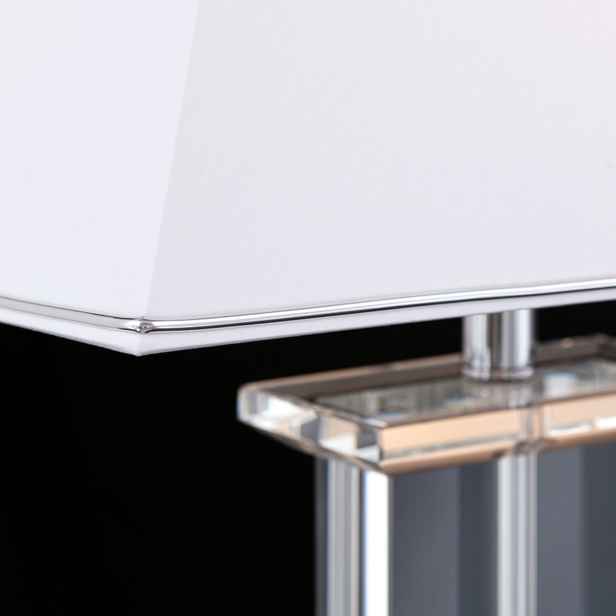 Kristalna stolna lampa VERONIQUE 1xE27/60W/230V bijela/prozirna