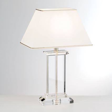 Kristalna stolna lampa VERONIQUE 1xE27/60W/230V krem/prozirna