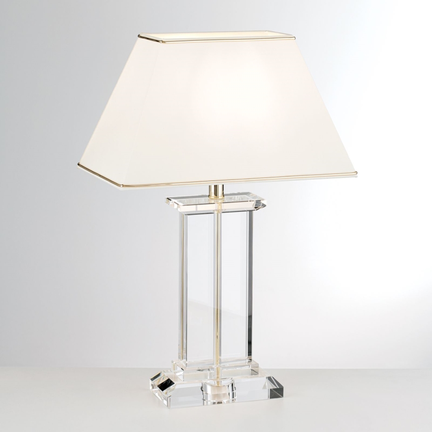 Kristalna stolna lampa VERONIQUE 1xE27/60W/230V krem/prozirna