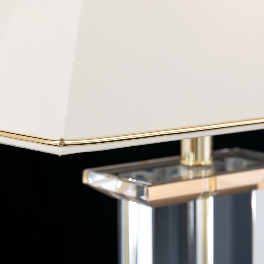 Kristalna stolna lampa VERONIQUE 1xE27/60W/230V krem/prozirna
