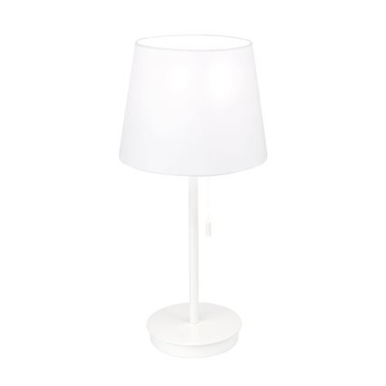 Stolna lampa s USB portom LUDWIG 1xE27/40W/230V 50 cm bijela