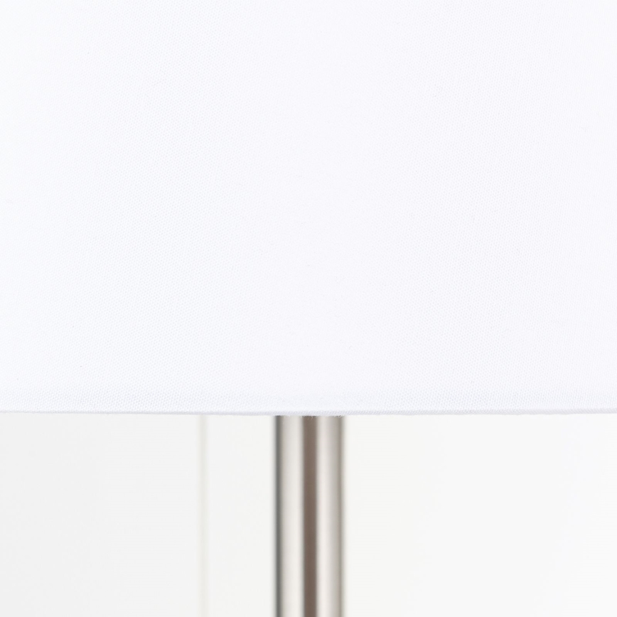 Stolna lampa s USB portom LUDWIG 1xE27/40W/230V 50 cm bijela/mat krom