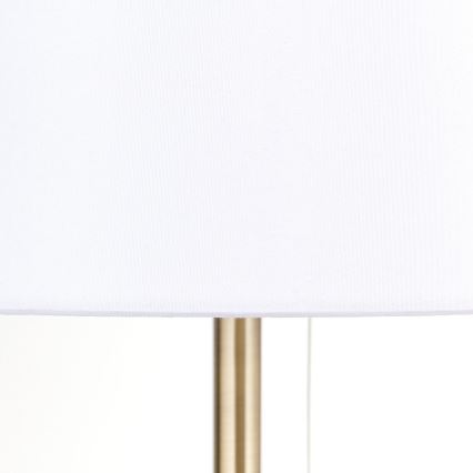 Stolna lampa s USB portom LUDWIG 1xE27/40W/230V 50 cm bijela/zlatna