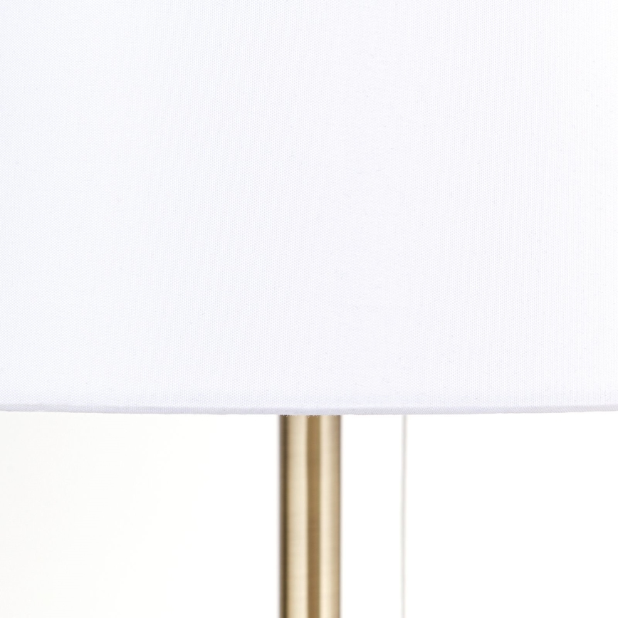 Stolna lampa s USB portom LUDWIG 1xE27/40W/230V 50 cm bijela/zlatna