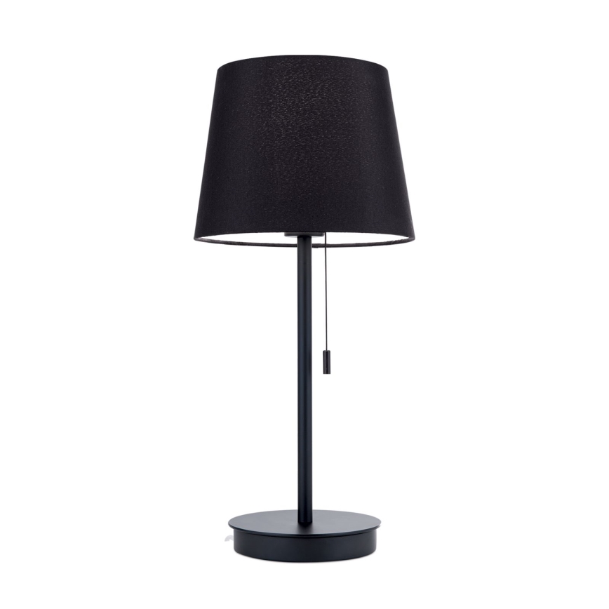 Stolna lampa s USB portom LUDWIG 1xE27/40W/230V 50 cm crna
