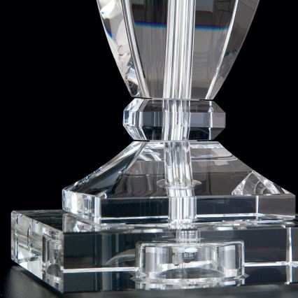 Kristalna stolna lampa POKAL 1xE27/60W/230V bijela/prozirna