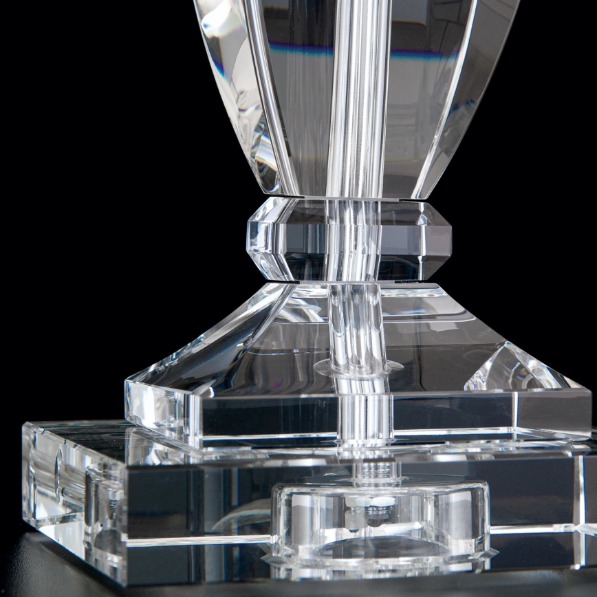 Kristalna stolna lampa POKAL 1xE27/60W/230V bijela/prozirna