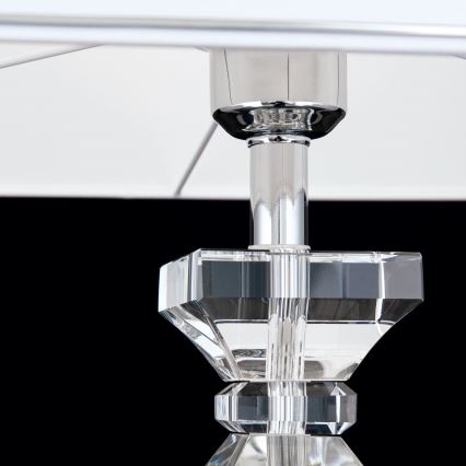 Kristalna stolna lampa POKAL 1xE27/60W/230V bijela/prozirna